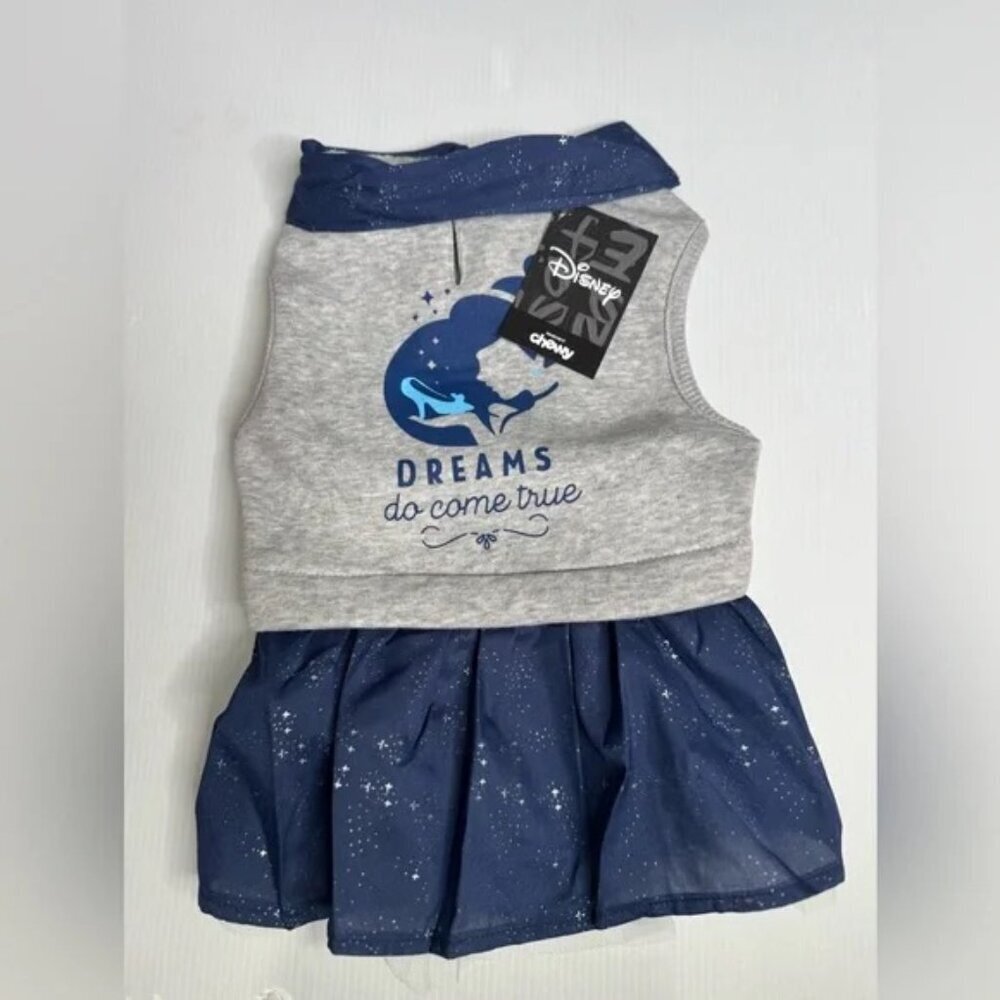 Disney Cinderella "Dreams Come True" Dog & Cat Sweatshirt Dress - Size Medium - Picture 2 of 13